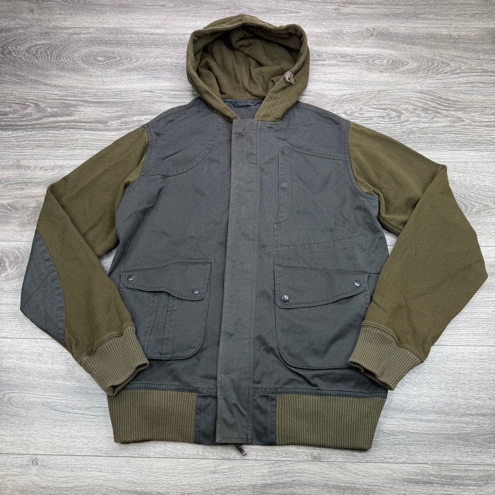 Maharishi Rifle Hooded Sweat Jacket Mens Large Green Military Utility Hoodie
